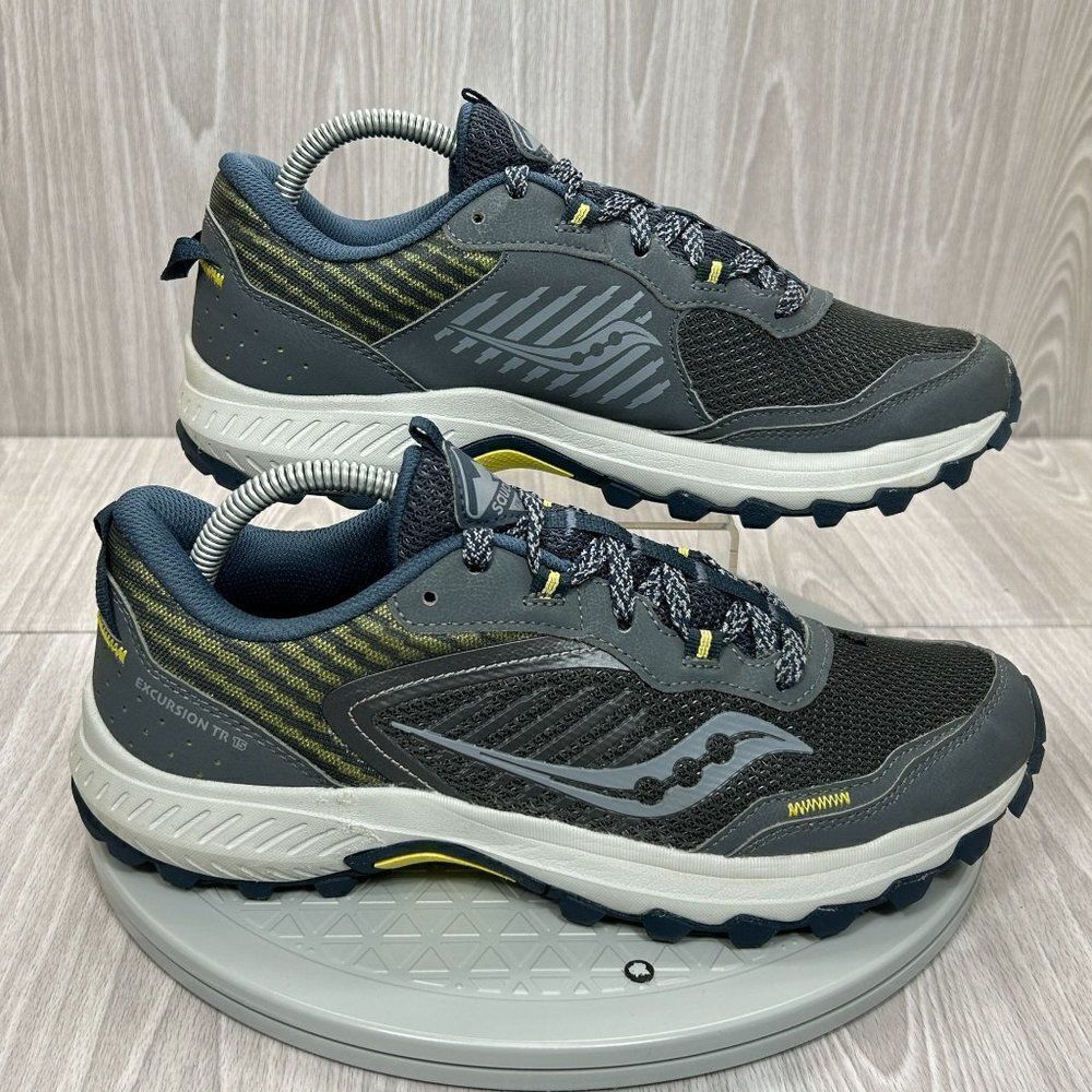 Saucony Women's Excursion TR15 Gray Mesh Trail Running Shoes Sneakers Sz 10